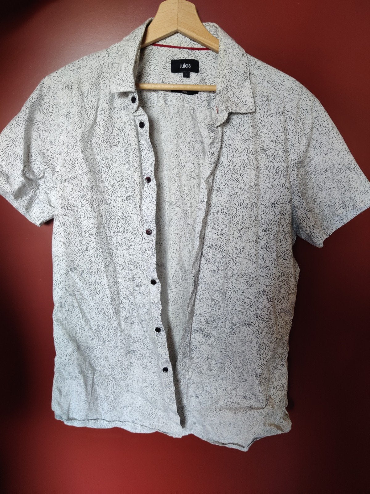 Herenhemd Jules maat L, Kleding | Heren, Overhemden, Ophalen, Zo goed als nieuw, Halswijdte 41/42 (L)