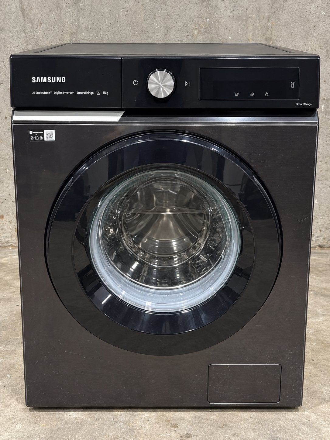 Lave-linge Samsung 11 kg noir EcoBubble,  avec Garantie, Electroménager, Enlèvement, Comme neuf