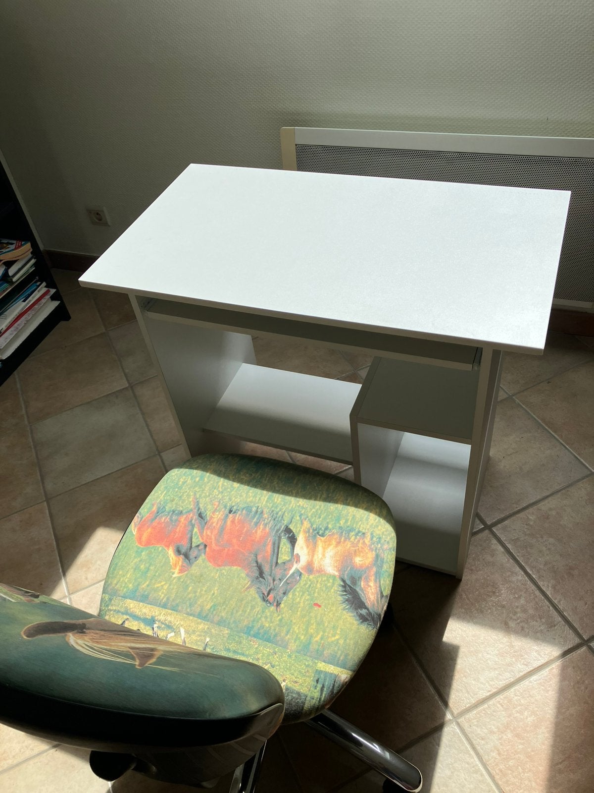 Bureau + bureaustoel kind, Enlèvement, Comme neuf, Blanc, Bureau enfant