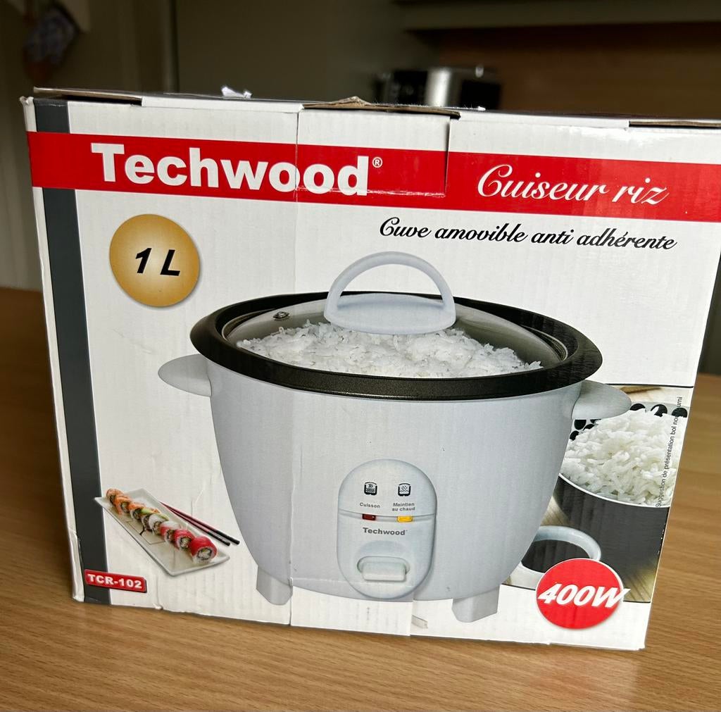 Rijstkoker Techwood 1 liter, Ophalen of Verzenden, Nieuw