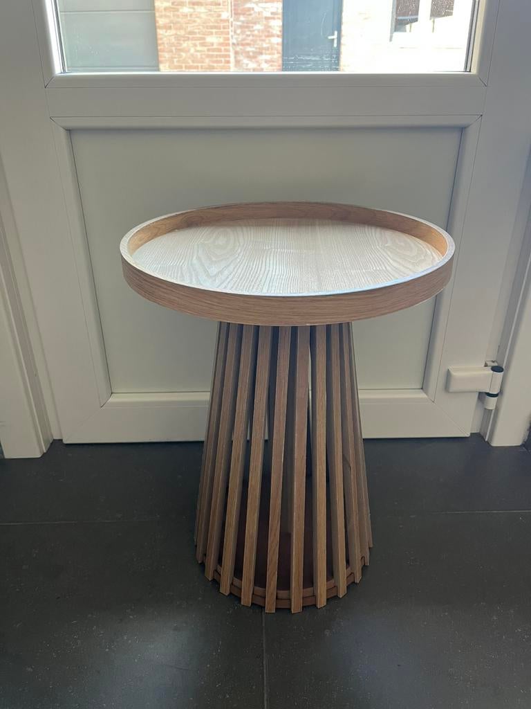 Houten bijzettafeltje, Gebruikt, Rond, Hout, Ophalen