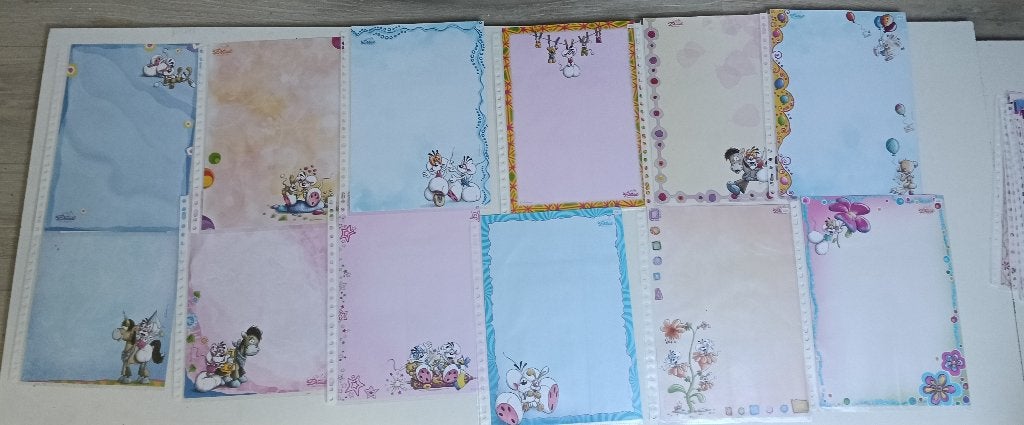 Diddl vellen met enveloppen, Verzenden, Diddl, Nieuw, Papier, Kaart of Schrift