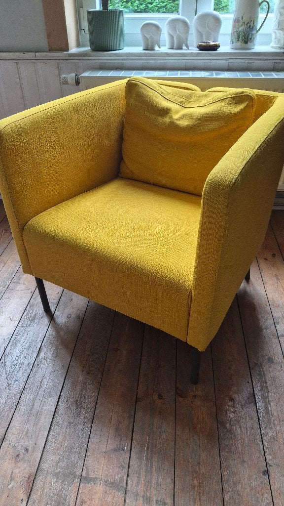 Fauteuil/fauteuil IKEA EKERÖ - jaune ocre, Maison & Meubles, Enlèvement, Utilisé, Moins de 75 cm, 50 à 75 cm