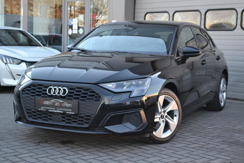 Audi A3 Sportback 30 TFSI - S-tronic * Leder * Carplay, Auto's, Audi, Zwart, Leder, 5 deurs, Elektronische parkeerrem