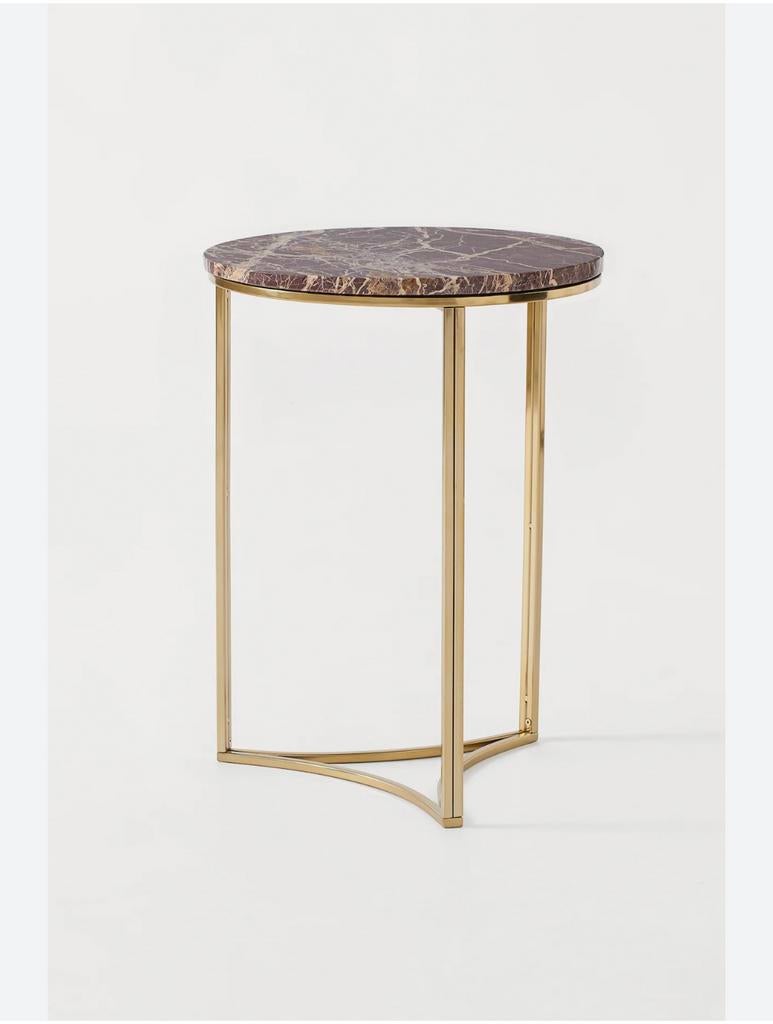 Bijzettafeltje marmer bordeaux H&M Home, Enlèvement, Comme neuf