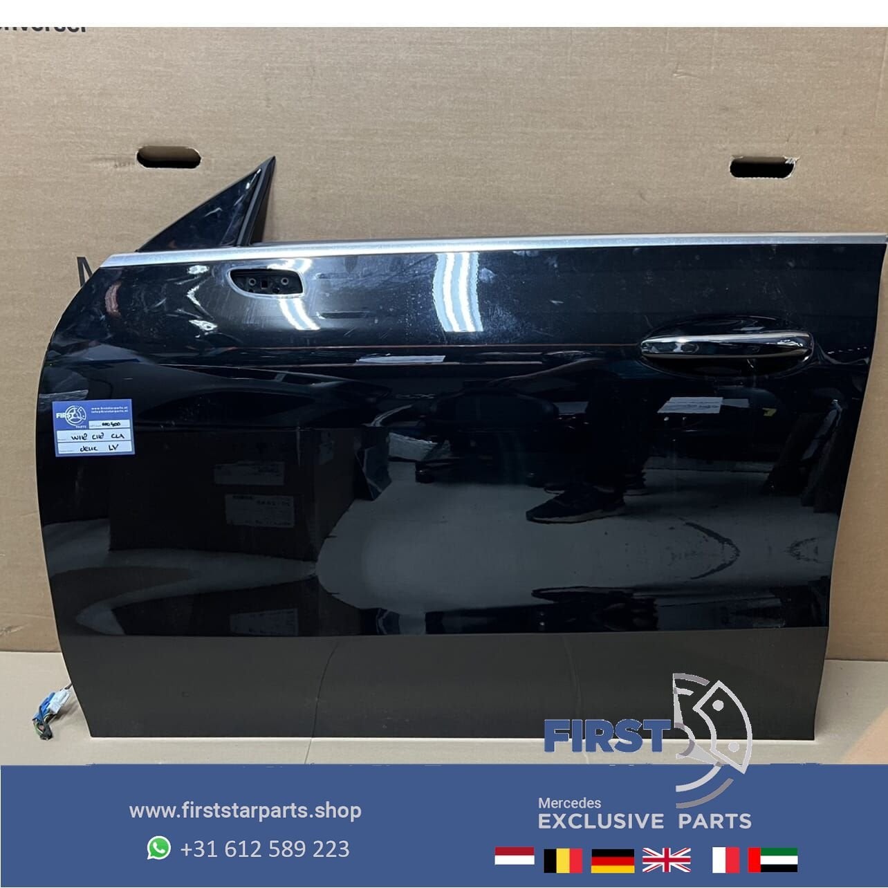 W118 C118 X118 CLA DEUR PORTIER ZWART COMPLEET LINKSVOOR Mer, Gebruikt, -, Deur, Voor