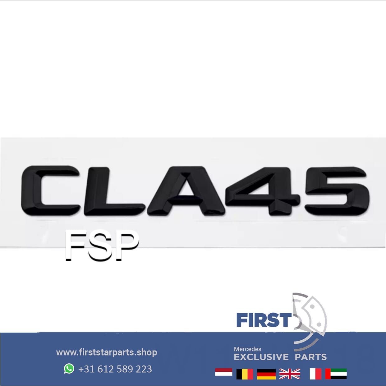 W117 W118 CLA45 LETTERS Mercedes CLA Klasse 45 AMG LOGO ZWAR, Gebruikt, -, Ophalen of Verzenden, Achter