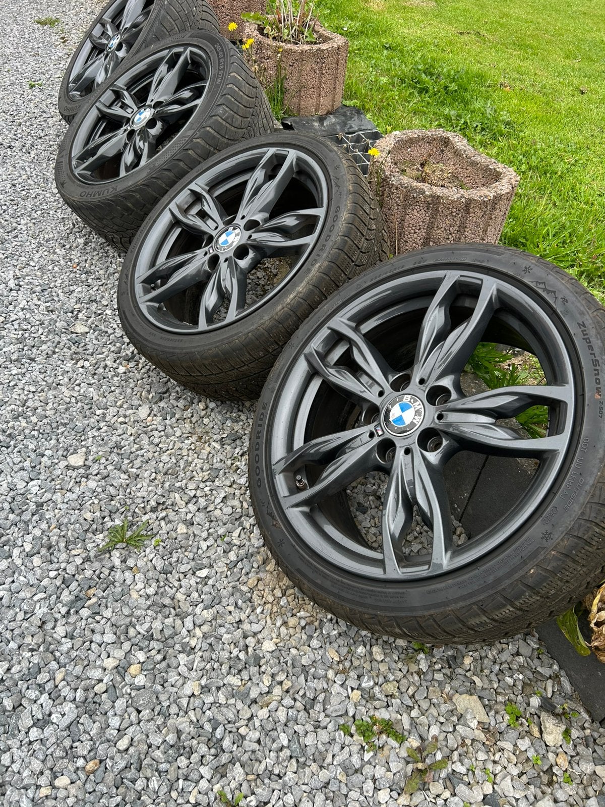 Jantes BMW style 437M (double branche), Enlèvement, Utilisé, 225 mm, Pneu(s)