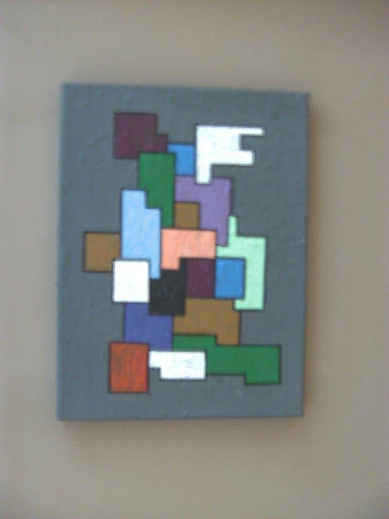 abstract schilderij 30 x 40 cm, Enlèvement