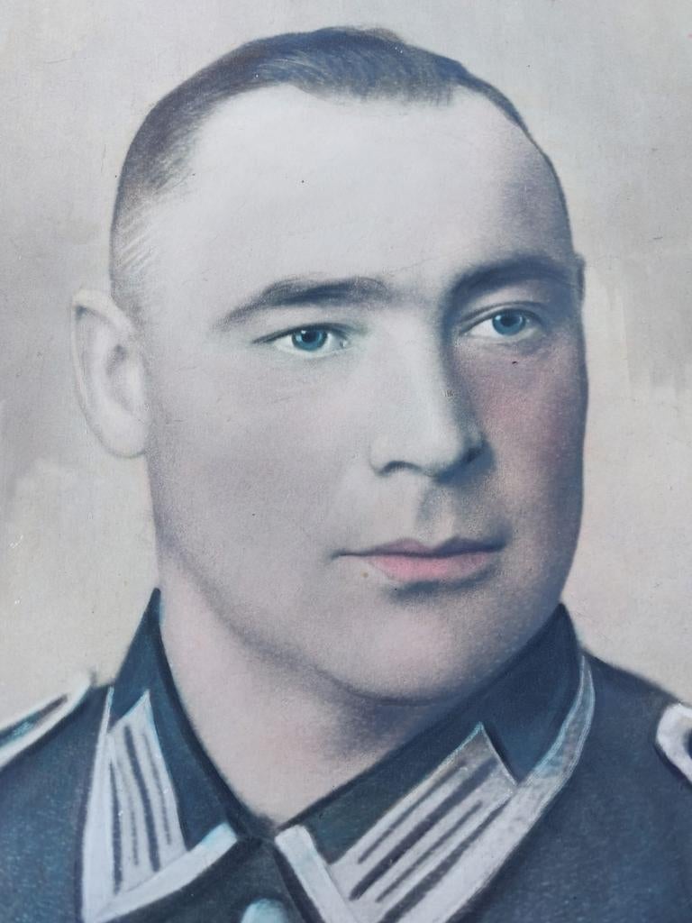 Duits WO2 WH foto portret, Verzamelen, Ophalen of Verzenden, Landmacht, Foto of Poster