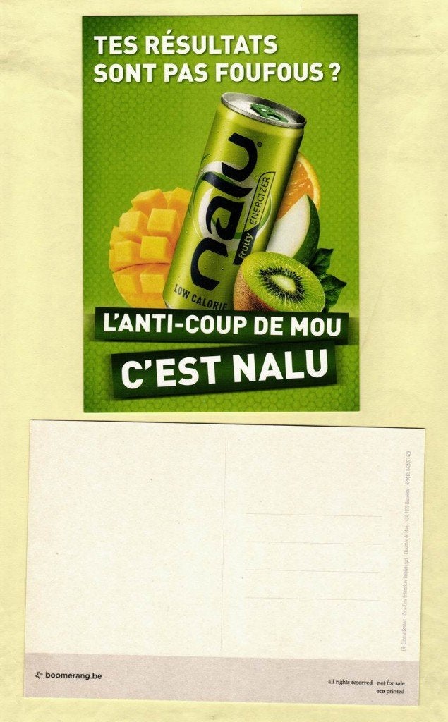 1 CP publicité Nalu (RV) FR, Collections, Enlèvement ou Envoi, 1980 à nos jours, Non affranchie, Autres thèmes