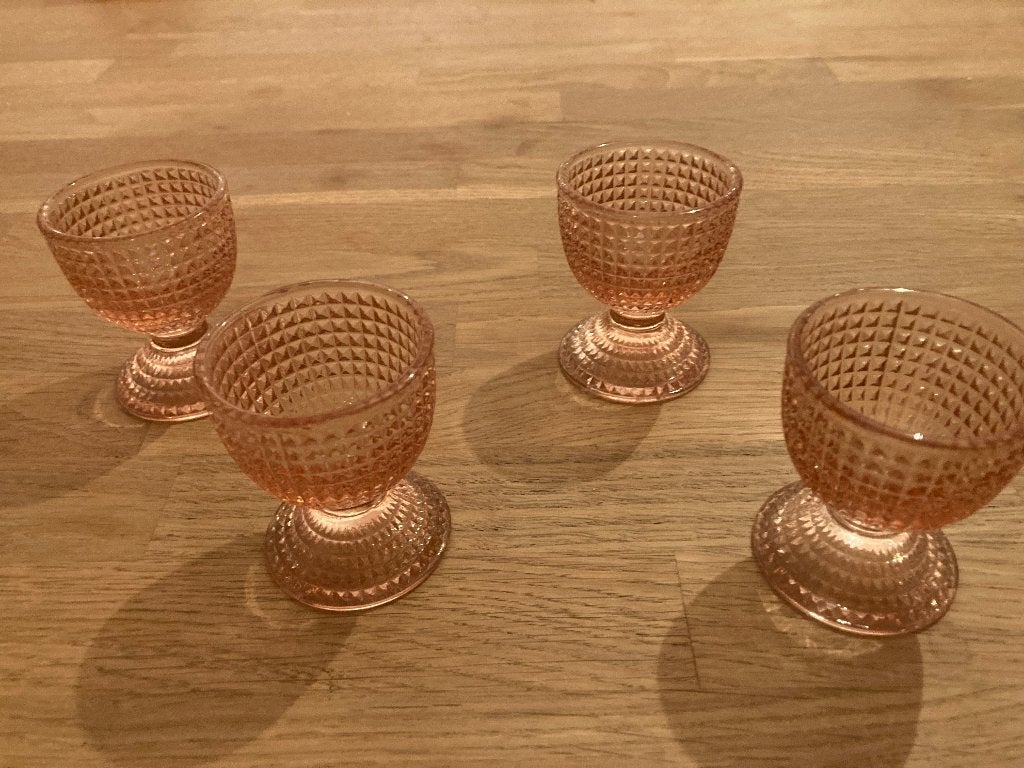 Roze eierdopjes, Ophalen, Zo goed als nieuw, Glas, Overige typen