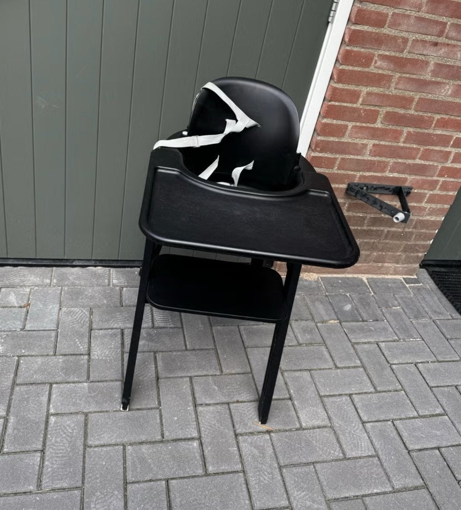 Stokke Steps Kinderstoel Zwart – Inclusief Dienblad, Kinderen en Baby's, Ophalen, Gebruikt, Meegroeistoel, Aanschuifbaar