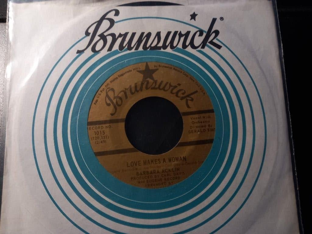 Barbara Acklin ‎– Love Makes A Woman '7 popcorn '', 7 inch, Comme neuf, Housse de protection extérieure, Autres types