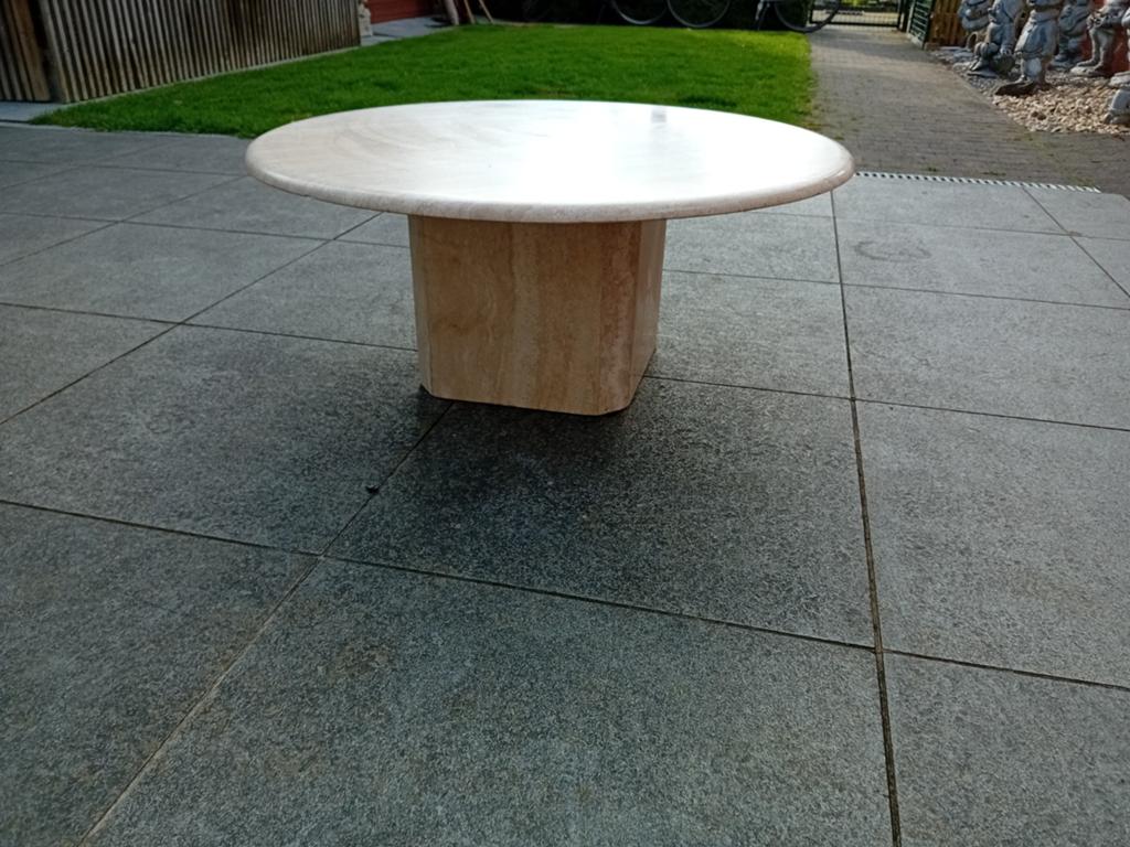 Travertin salontafel, Ophalen
