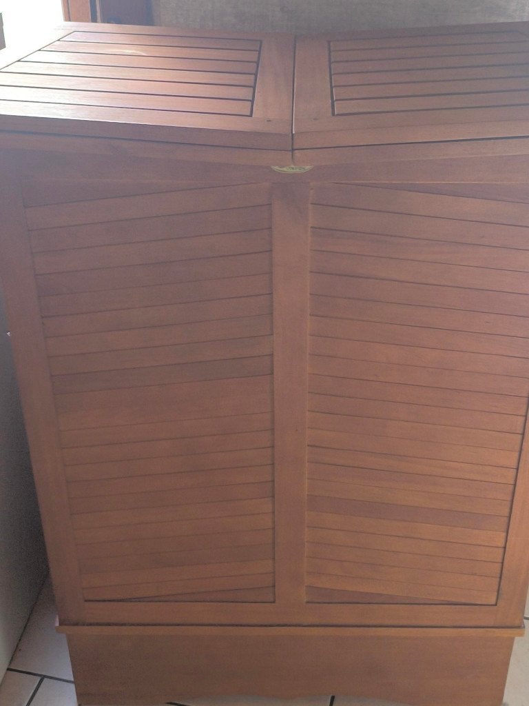 Meuble bar de jardin pliant en teck massif - Marque Trifon, Tuin en Terras, Ophalen, Gebruikt, Hout