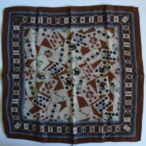 Dolce & Gabbana pochet Speelkaarten pocket square playing ca, Bruin, Verzenden, Nieuw, Met patroon
