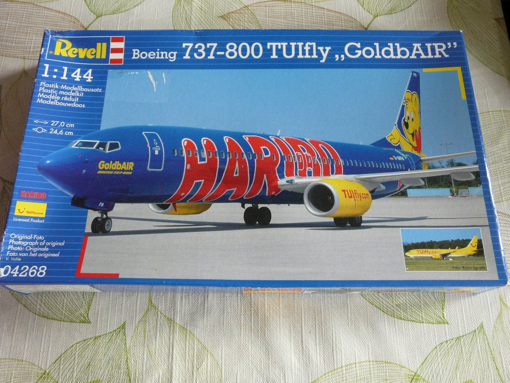 BOEING 737 DASH 800 TUIFLY GOLDBAIR HARIBO REVELL 1/144, 1:144 tot 1:200, Verzenden, Revell, Nieuw