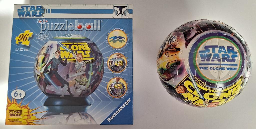 Star Wars The Clone Wars puzzelbal, Ophalen of Verzenden, Minder dan 500 stukjes, Zo goed als nieuw, Rubik's of 3D-puzzel