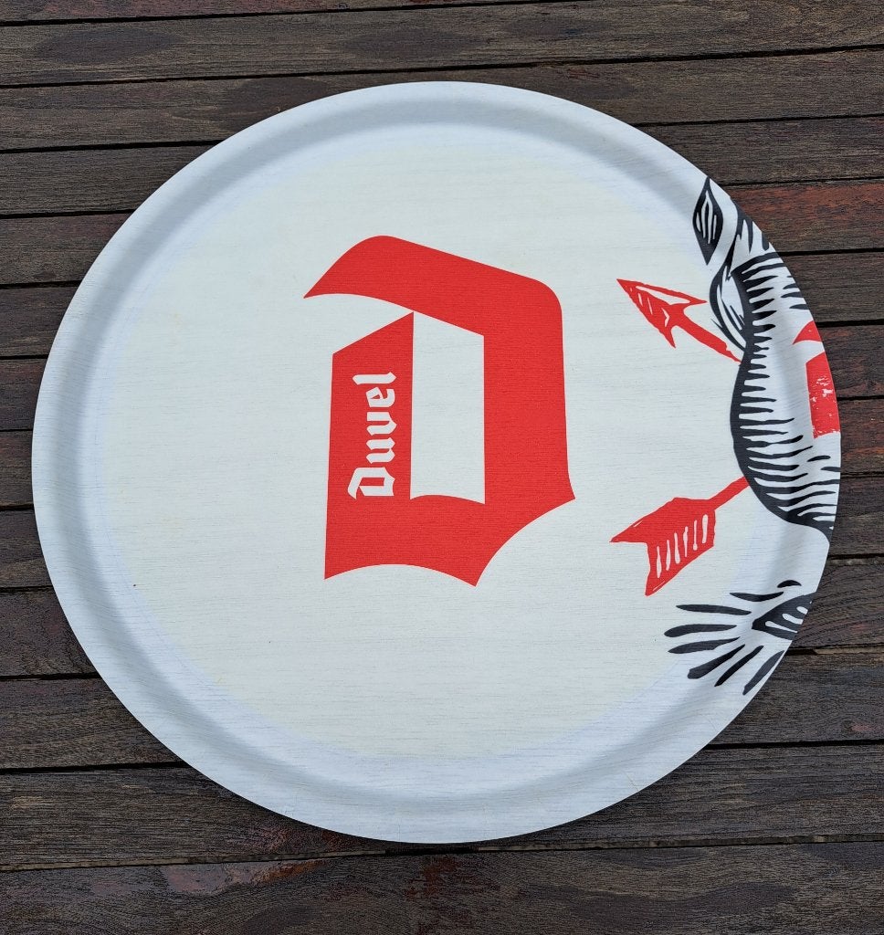 Plateau à plateau Duvel, Enlèvement ou Envoi, Rond, Comme neuf, Synthétique