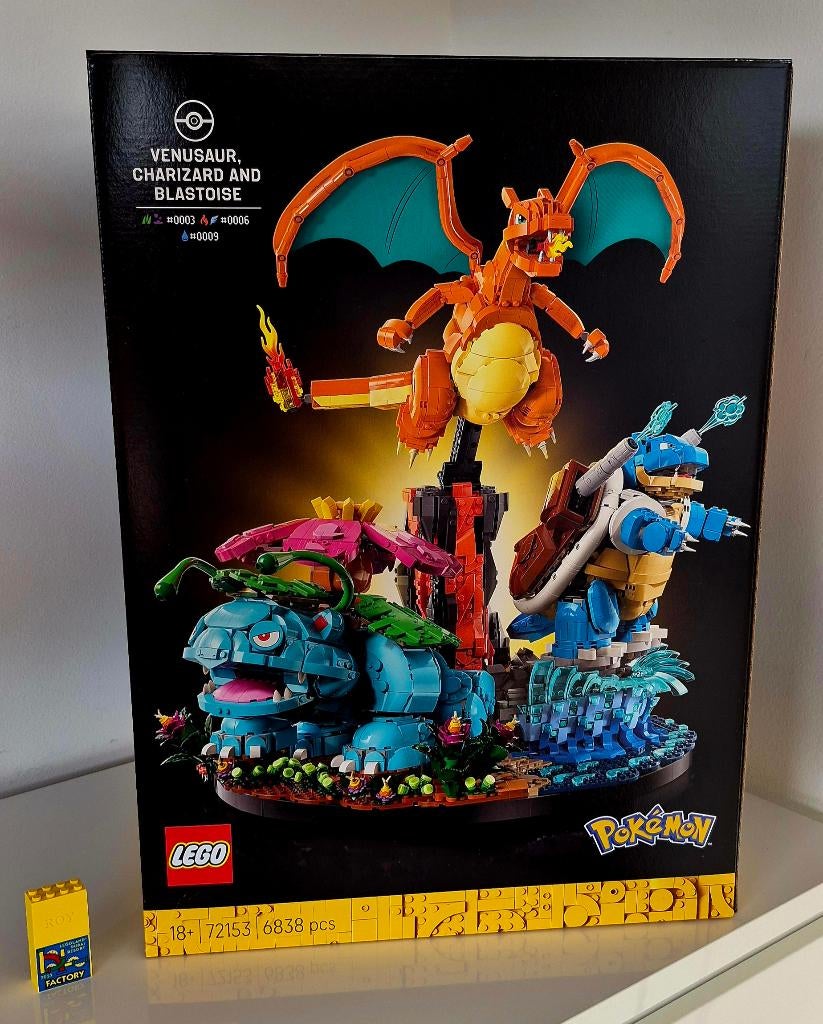 Lego 72153 Pokémon Venusaur, Charizard en Blastoise, Ophalen of Verzenden, Nieuw, Complete set, Lego