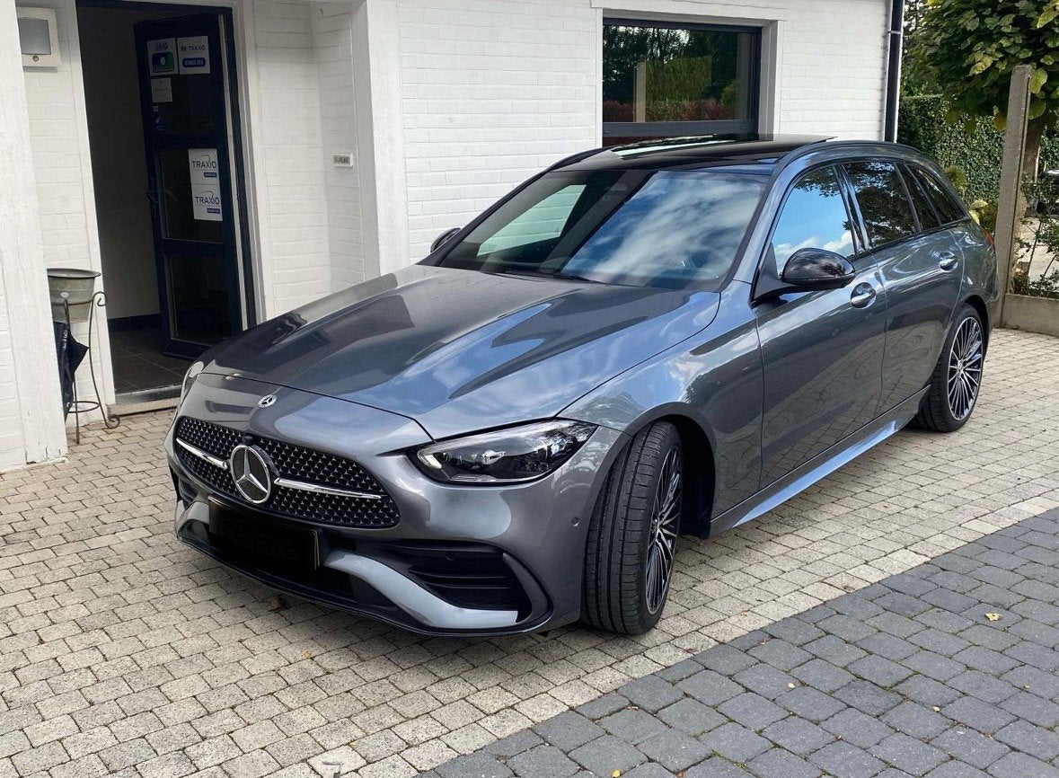 Mercedes C180 AMG Line, Auto's, Automaat, Dealer onderhouden, Achterwielaandrijving, 1800 kg