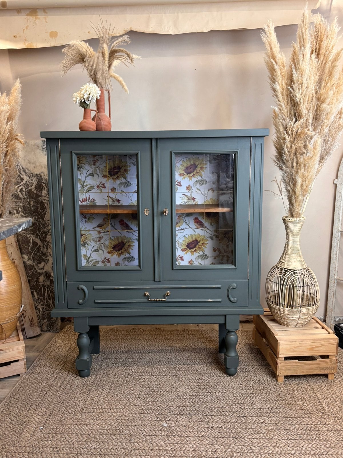 Gerestylde vitrine kast, Enlèvement, Comme neuf