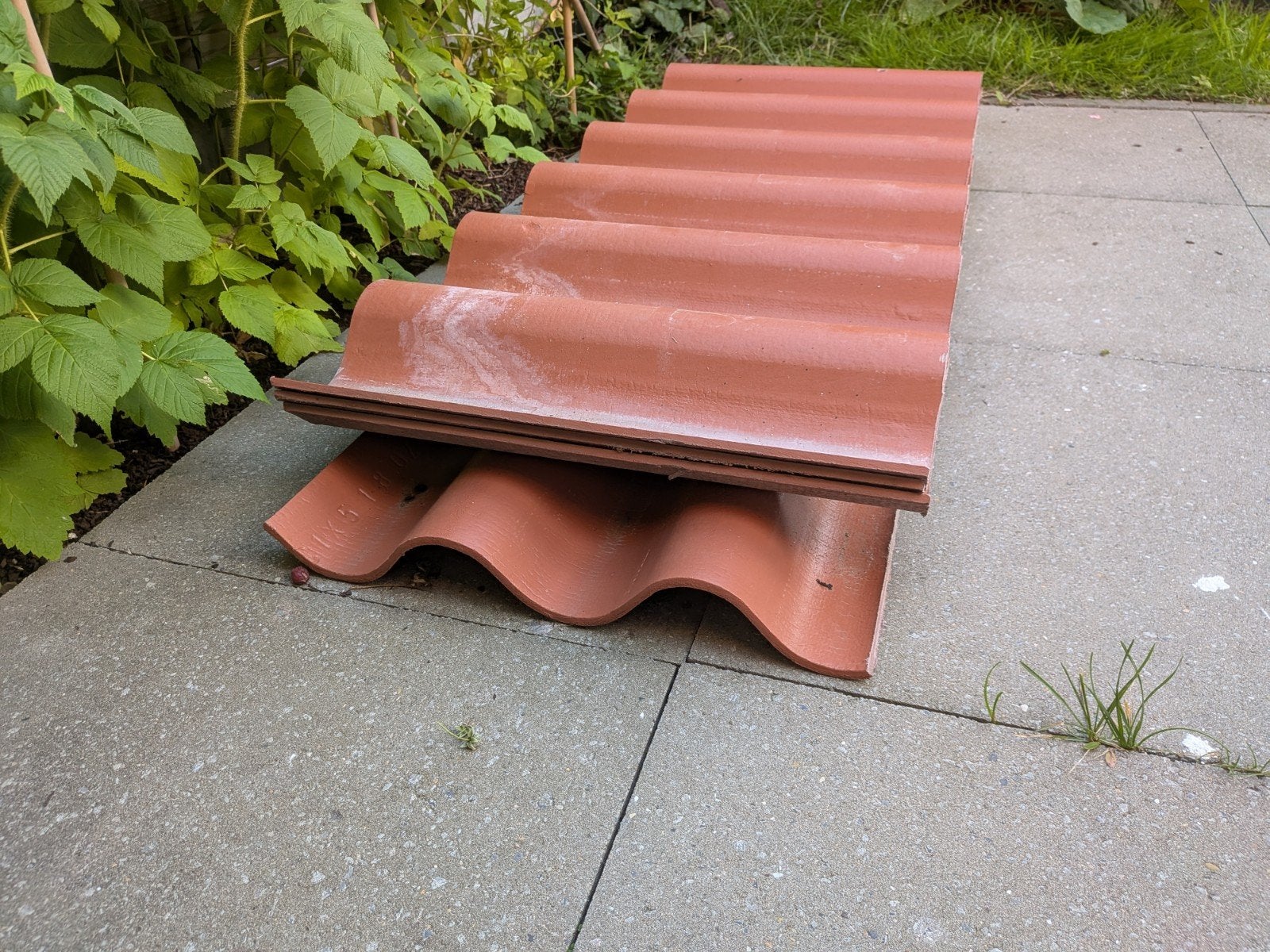 Restant golfplaten Eternit rood, Ophalen, Rood