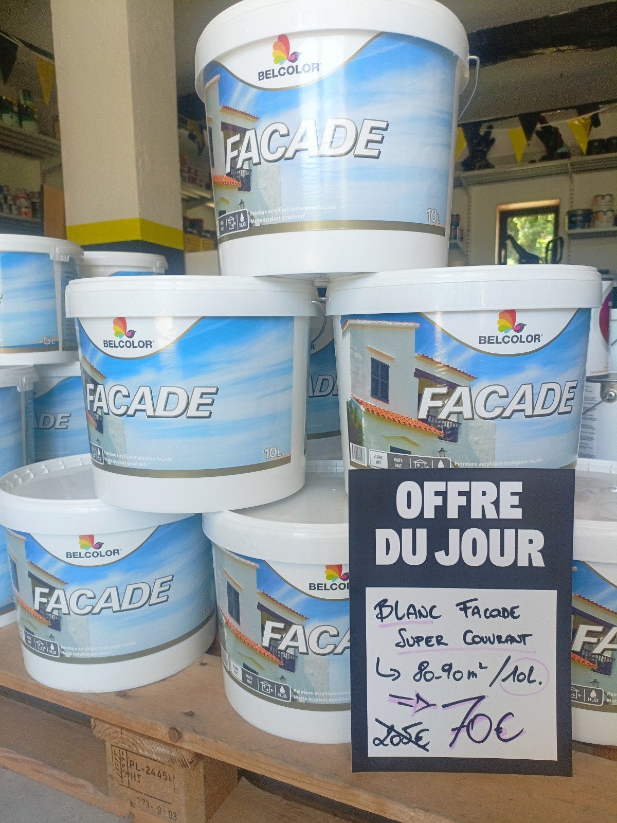 Destockage peinture façade, super couvrante, Bricolage & Construction, Enlèvement, Blanc, Peinture