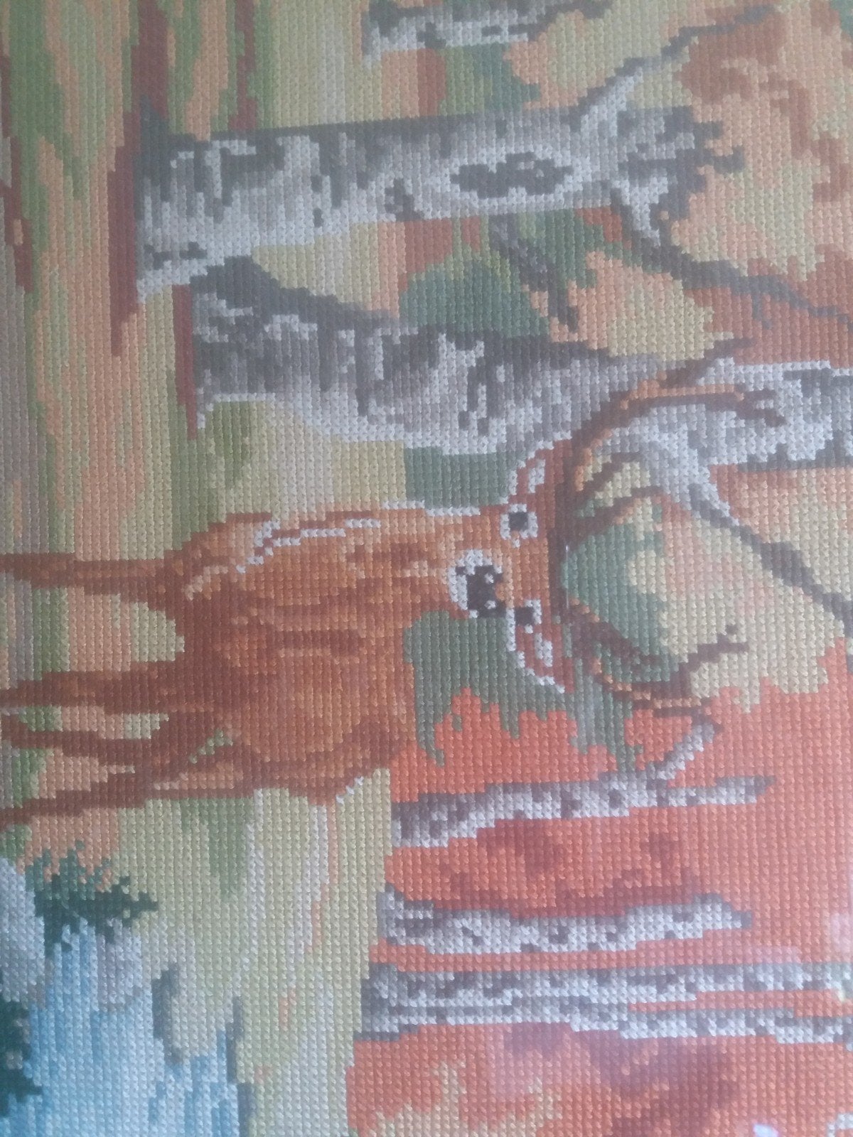 Ardense schoonheid in hand-borduren, BR.85 cm,, Maison & Meubles, Accessoires pour la Maison | Peintures, Dessins & Photos, Enlèvement