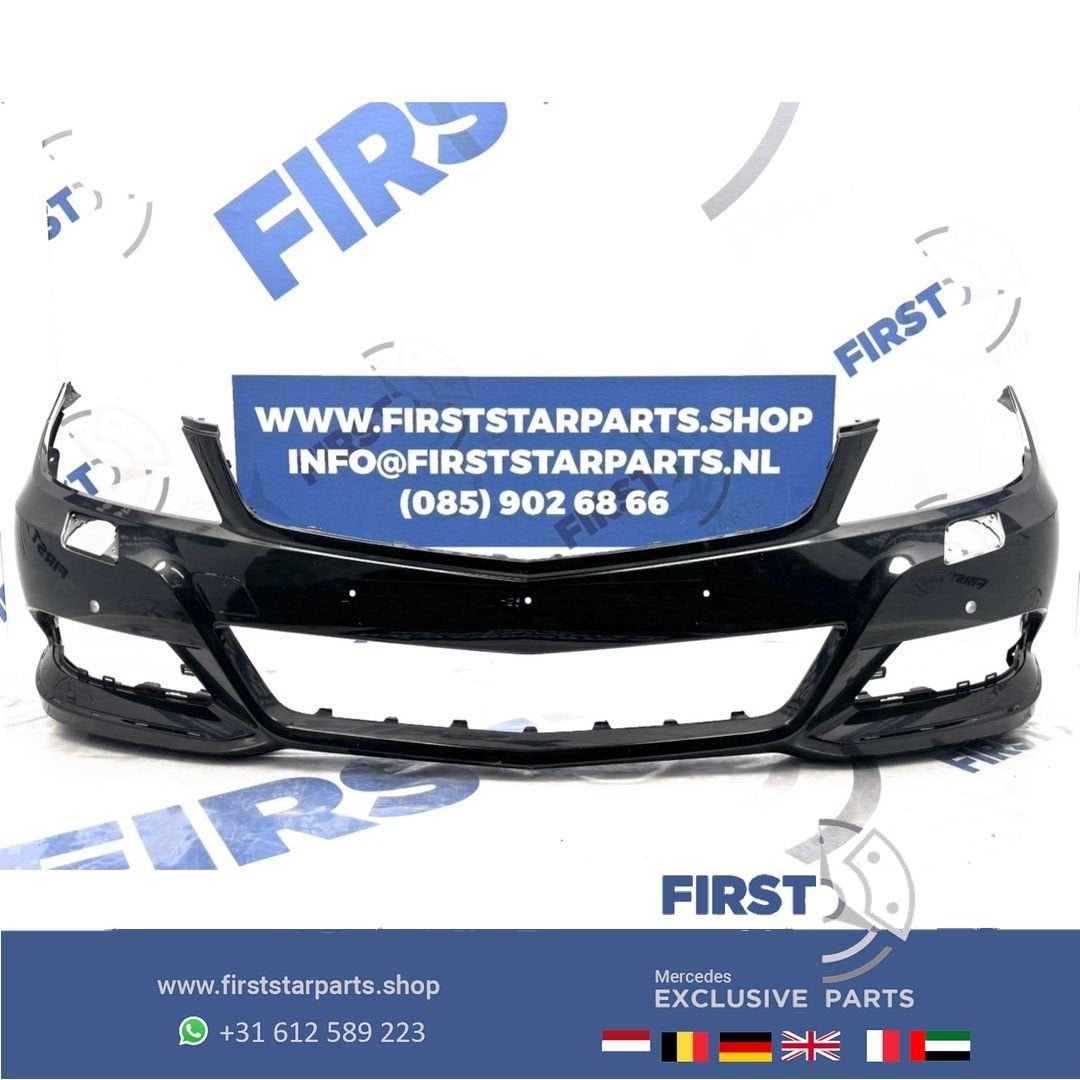 W204 C Klasse voorbumper zwart wit grijs origineel Mercedes, Auto-onderdelen, Gebruikt, -, Voor, Ophalen of Verzenden
