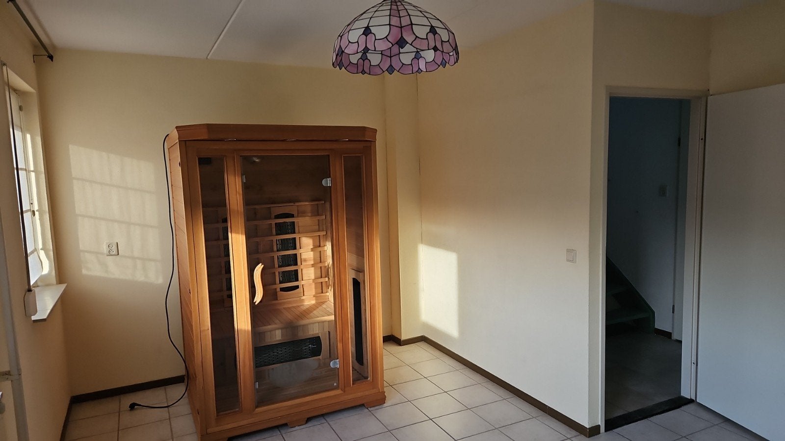 Infrarood cabine sauna, Sport en Fitness, Ophalen, Zo goed als nieuw, Infrarood, Complete sauna