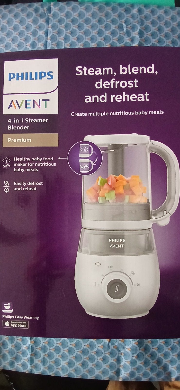 Philips Avent 4-in-1 Babyvoedingmaker SCF883, Kinderen en Baby's, Zo goed als nieuw, Ontdooifunctie, Babyvoedingmaker, Philips Avent