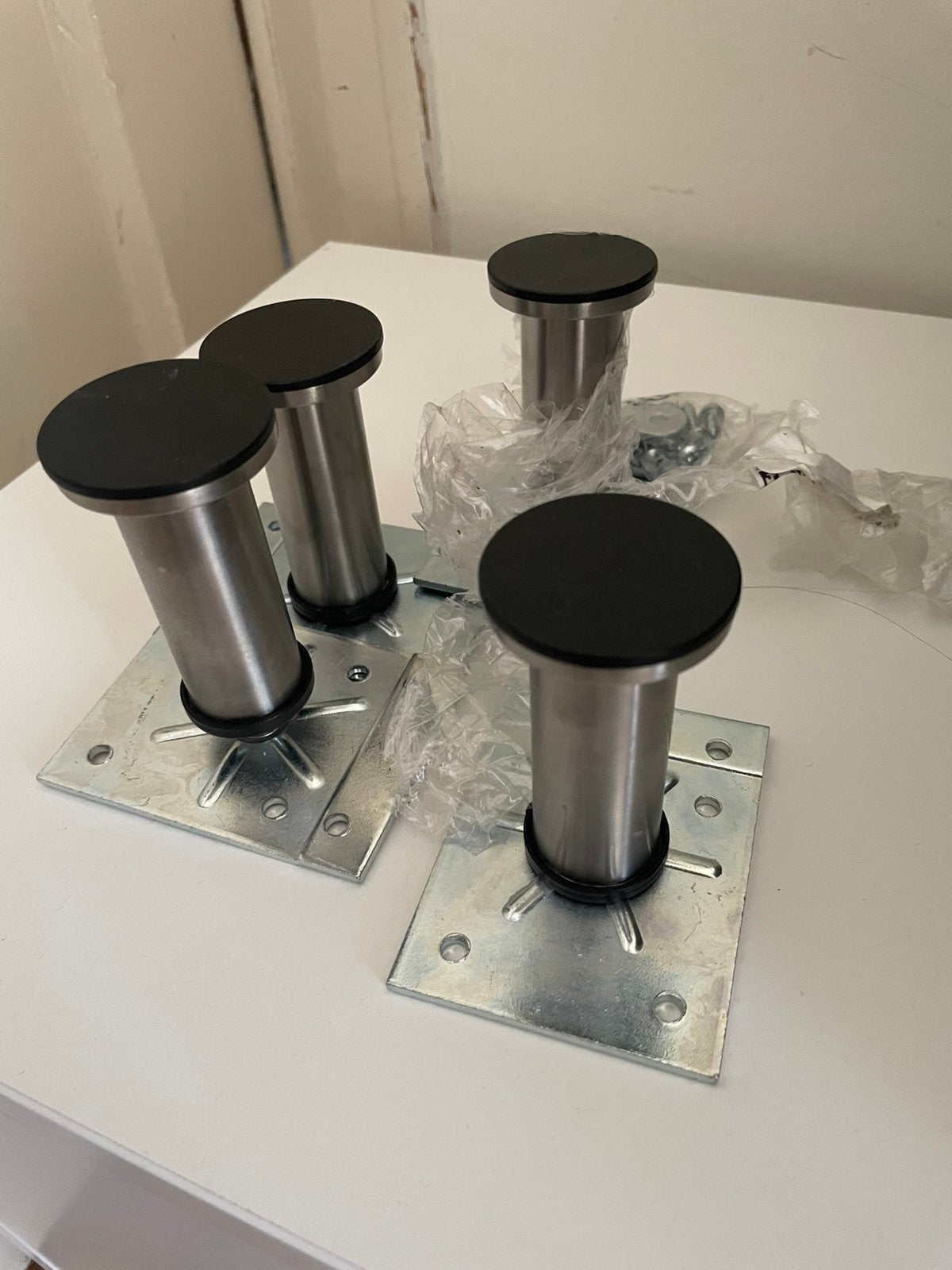 4 pieds acier inox pour meuble Capita Ikea, Maison & Meubles, Enlèvement ou Envoi, Comme neuf