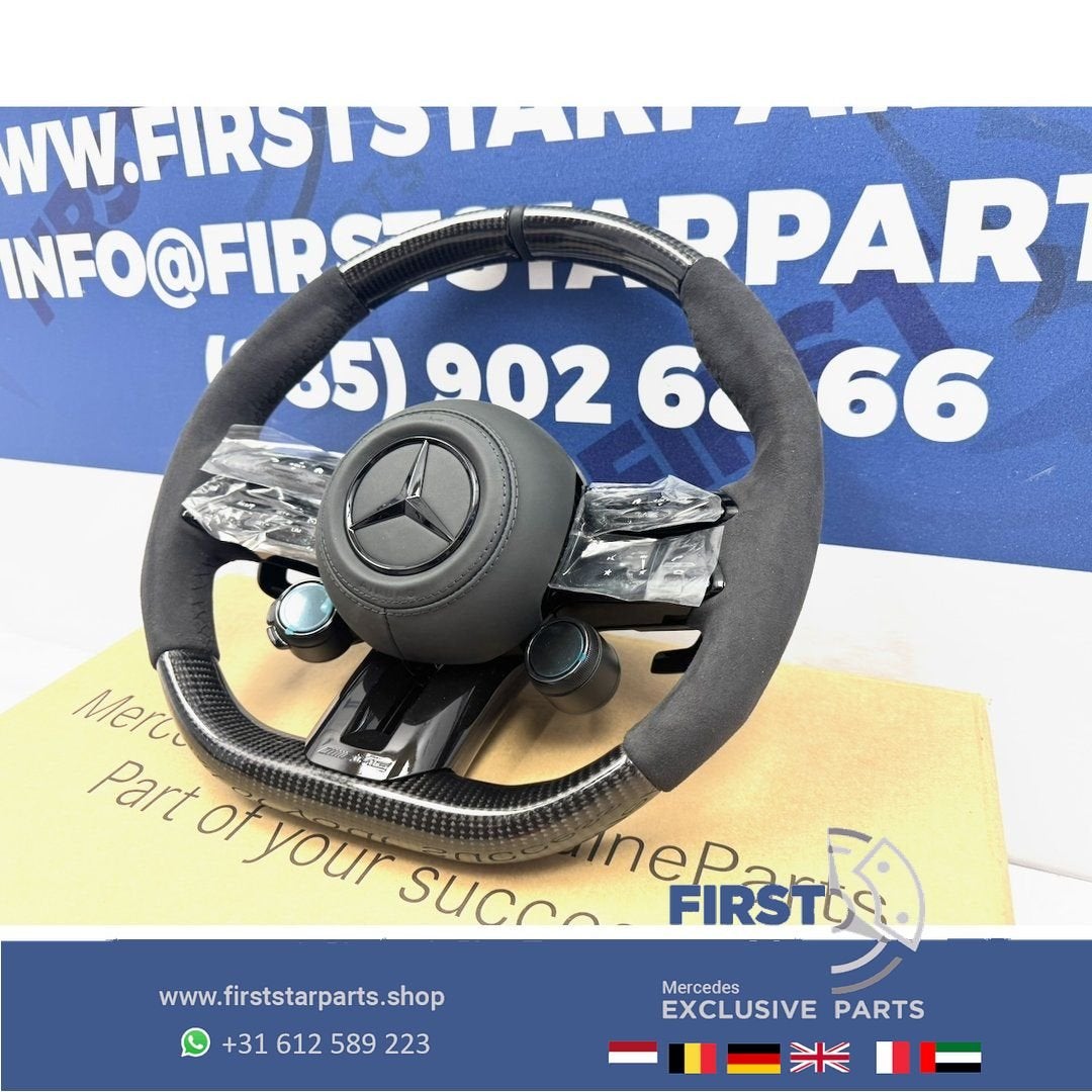 AMG CARBON STUUR + QUICK RESPONS KNOPPEN A35 A45 CLA45 C63 E, Gebruikt, -, Ophalen of Verzenden, -