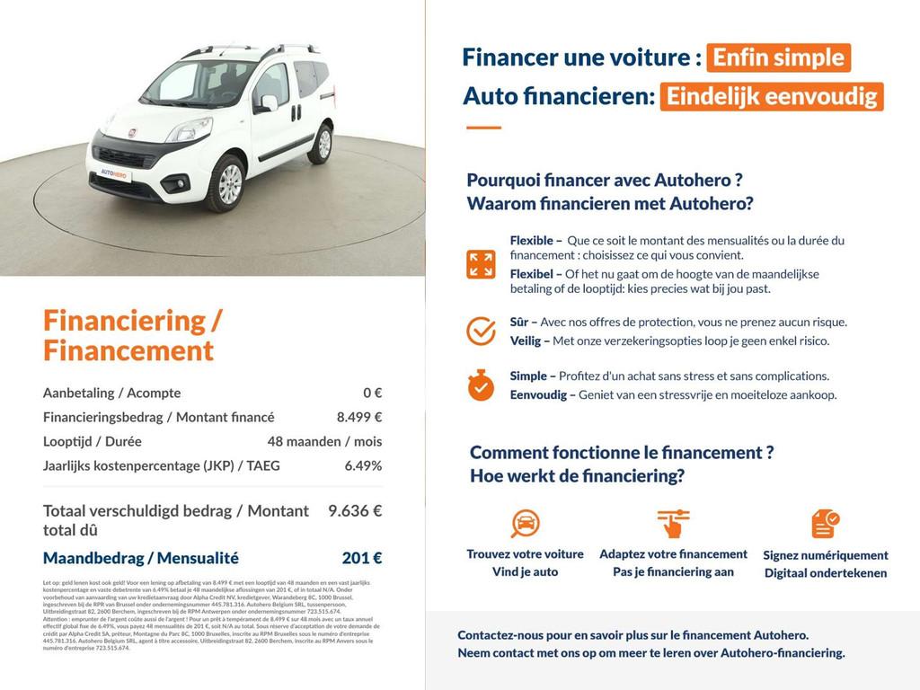 Fiat Qubo 1.4 Lounge (année de construction 2018), Autos, 57 kW, Achat, Euro 6, Boîte manuelle