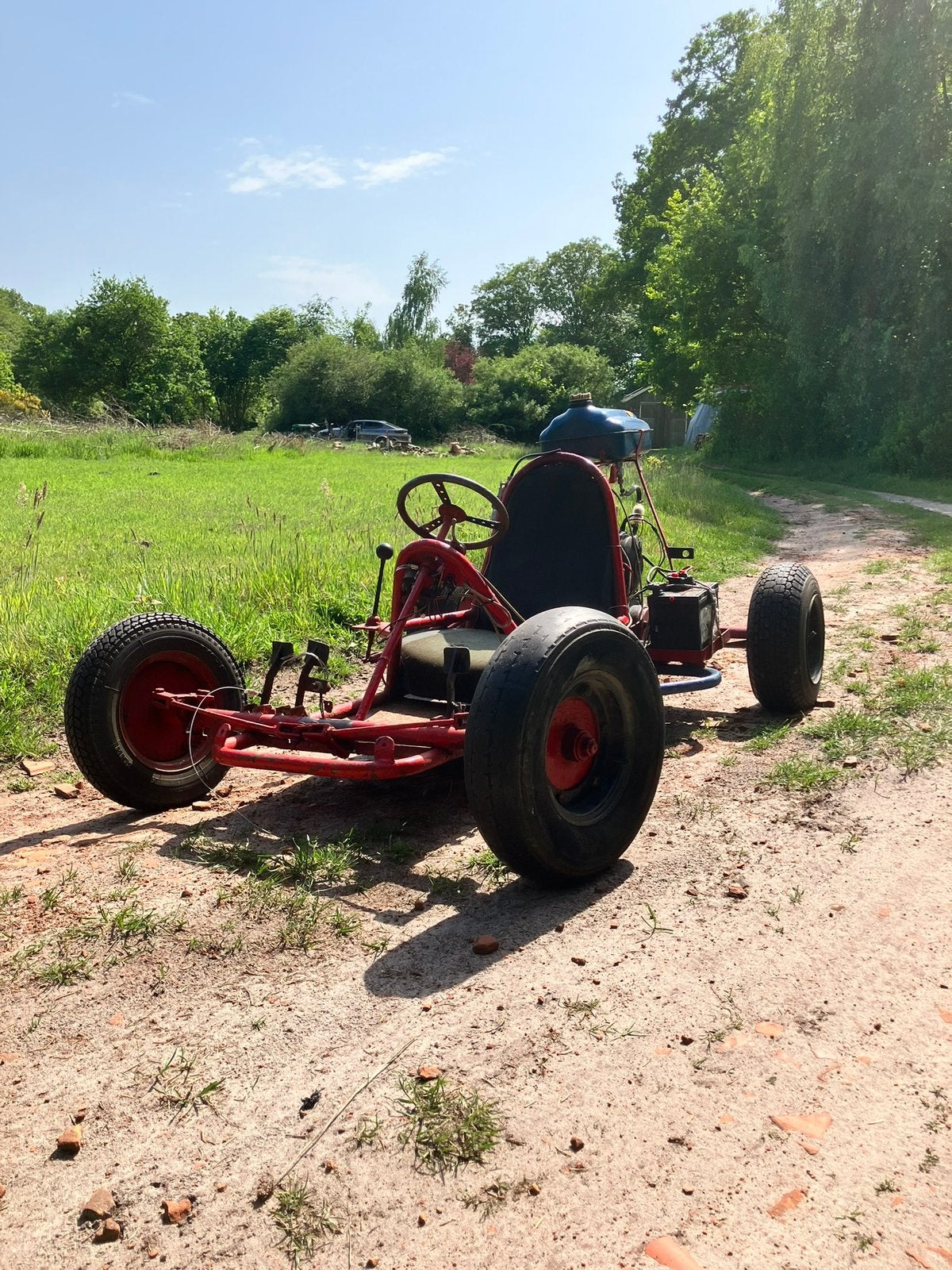 Histokart met Zundapp Bella 200cc motor, Sport en Fitness, Karting, Gebruikt, Kart, Ophalen