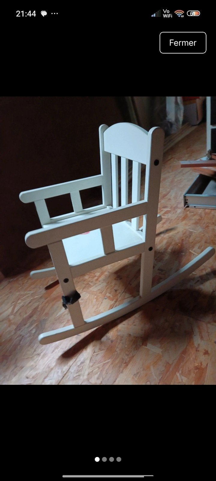 Rocking chair pour enfant, Enlèvement