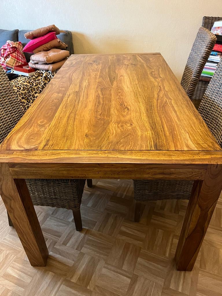 Houten tafel 6 tot 8 personen, Huis en Inrichting, Tafels | Eettafels, Ophalen, 50 tot 100 cm, 150 tot 200 cm, Zo goed als nieuw