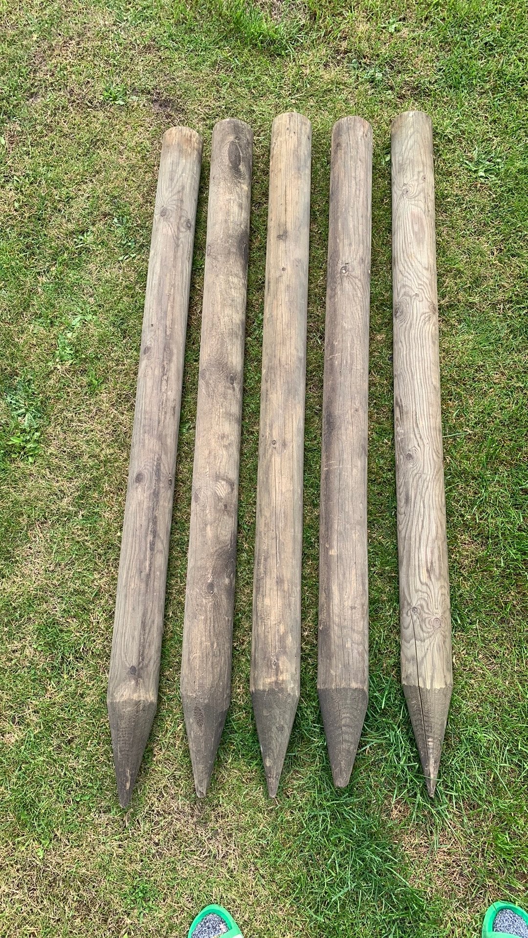 Nouveaux poteaux de jardin (15 pcs) 150 cm, diamètre 10 cm,, Enlèvement, Neuf, Moins de 180 cm, Poteaux