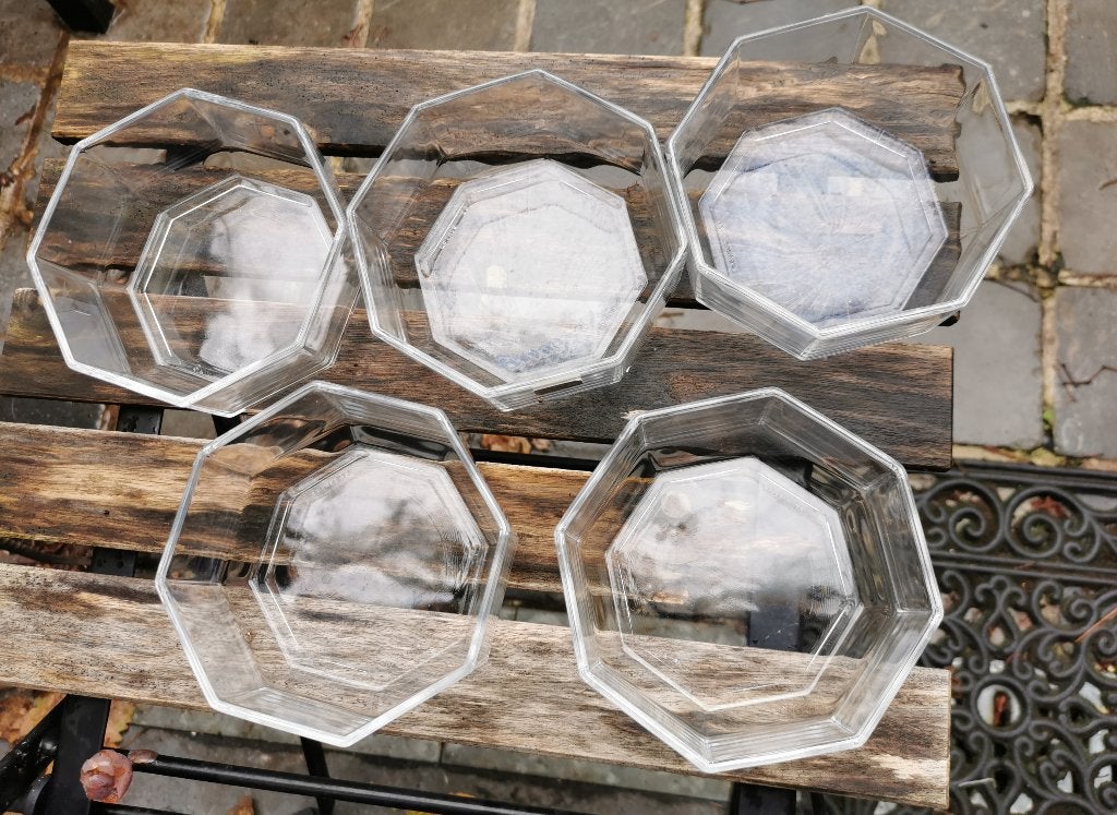Vintage Arcoroc Octime dessert kommetjes 5 stuks., Vintage, Ophalen of Verzenden, Kom(men), Glas