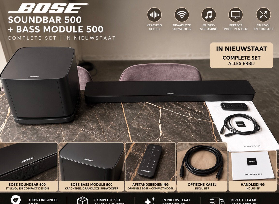 Bose Soundbar 500 + 500 subwoofer, Audio, Tv en Foto, Ophalen, Zo goed als nieuw, Soundbar