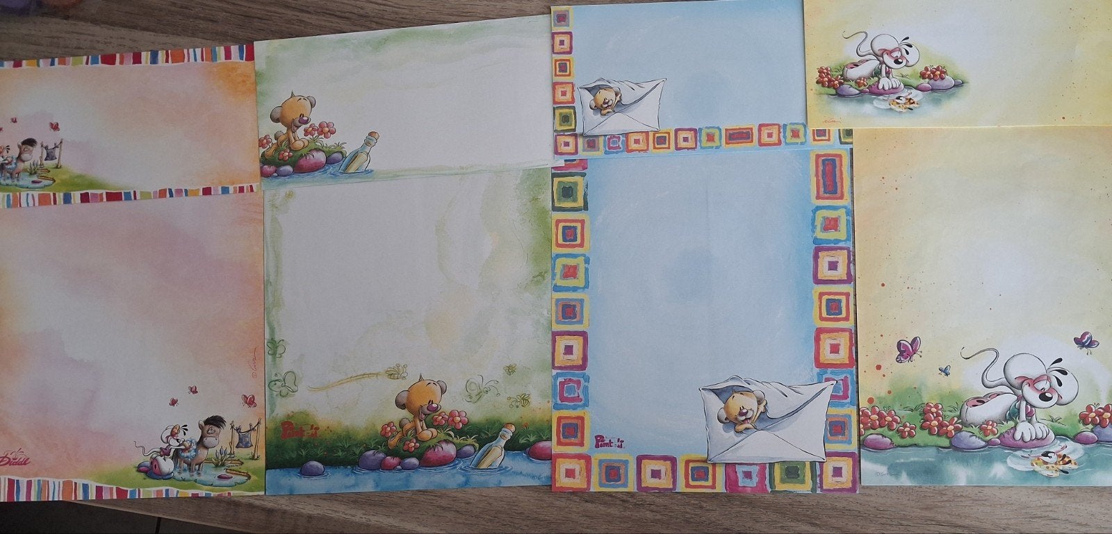 13 Mooie A4 Diddl Papier met Envelop., Collections, Enlèvement, Diddl, Neuf, Papier, Carte ou Papeterie