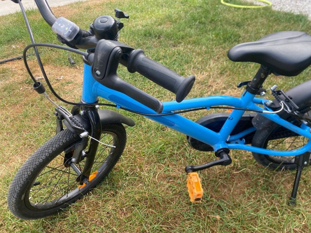 Kinderfiets 16 inch (4–6 jaar) – Discover 500 blauw, Fietsen en Brommers, Fietsen | Kinderfietsjes, Zo goed als nieuw, 16 tot 20 inch