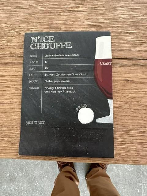 carton publicitaire pour table n'ice chouffe, Collections, Enlèvement ou Envoi, Neuf, Panneau, Plaque ou Plaquette publicitaire