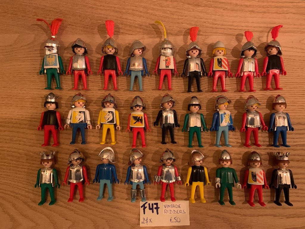 PLAYMOBIL F47: SUPERLOT 27 VINTAGERIDDERS, Gebruikt, Losse onderdelen, Ophalen of Verzenden, Knights
