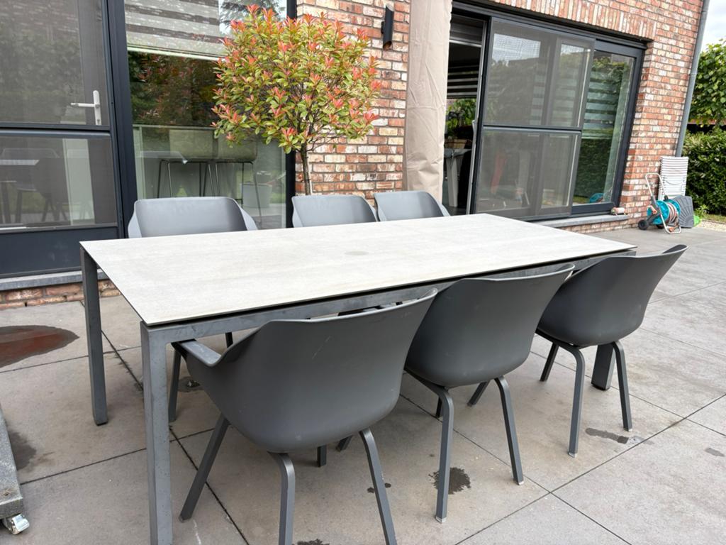 Tuinset Hartman, Tuin en Terras, Ophalen, Kunststof, Gebruikt, 6 zitplaatsen