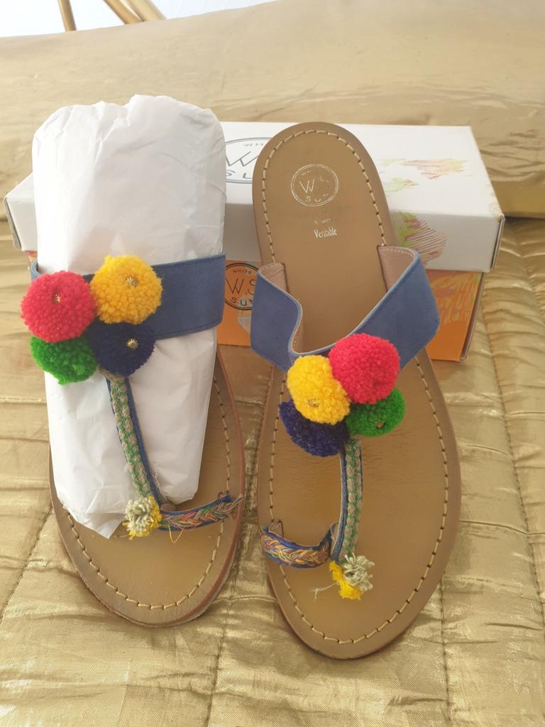 Teenslippers white sun maat 41, Kleding | Dames, Ophalen of Verzenden