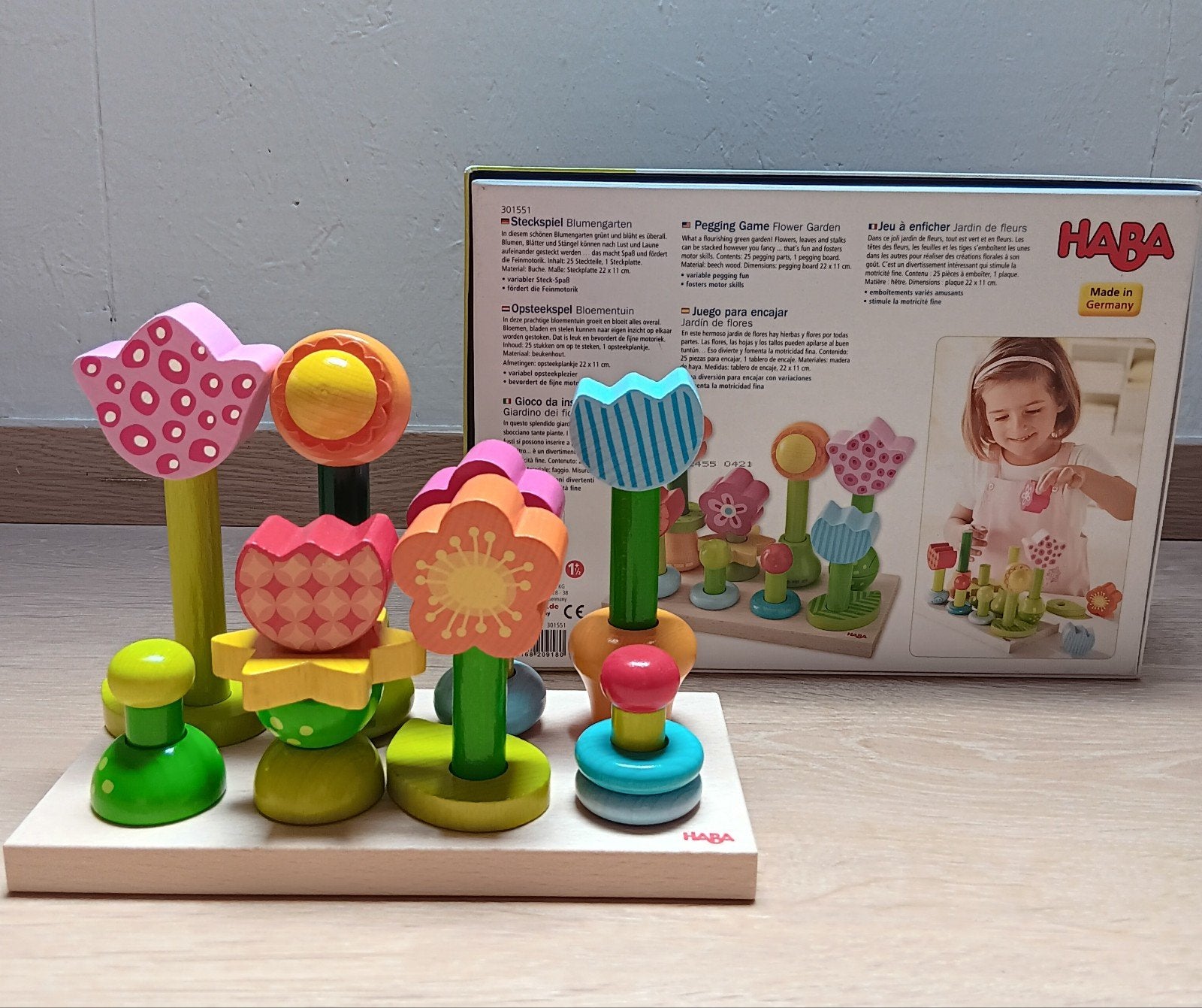 Jeu à enfiler jardin de fleurs, Enfants & Bébés, Jouets | Jouets en bois, Enlèvement ou Envoi