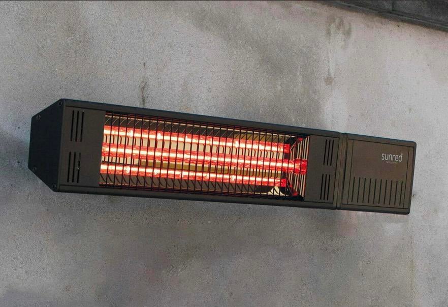Terrasverwarming Sunred Ultra Wand Zwart 1500 Watt, Tuin en Terras, Ophalen, Wand